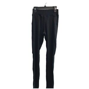 Pop Fit Women Black Legging Pants XS Active Slim Solid Polyester Pull On Stretch